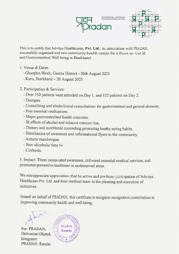 Recognition and milestones &mdash; Advitya Healthcares