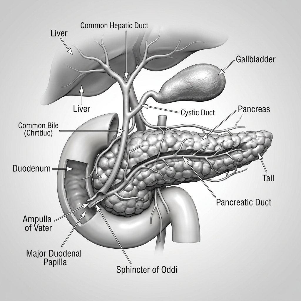Normal Pancreas Illustration