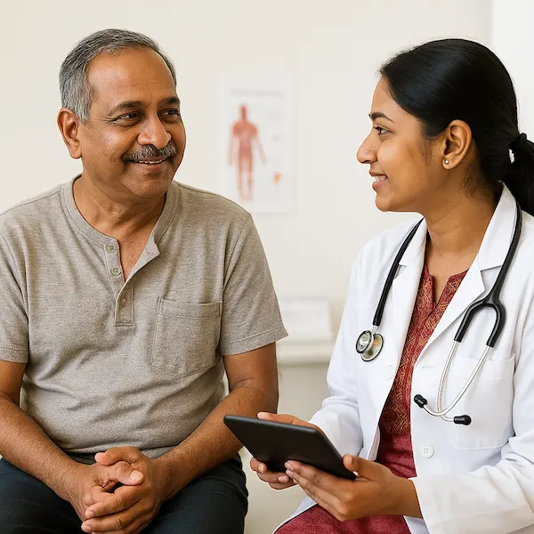 Icons or infographic showing various treatment options for liver cancer, including surgery, immunotherapy, embolisation, and ablation